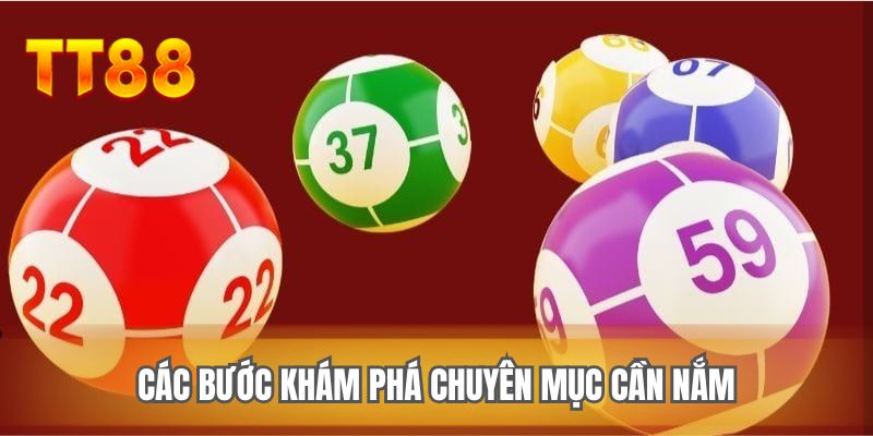 Các bước khám phá chuyên mục cần nắm